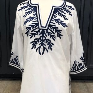 NWOT Gretchen Scott Embroidered Tunic